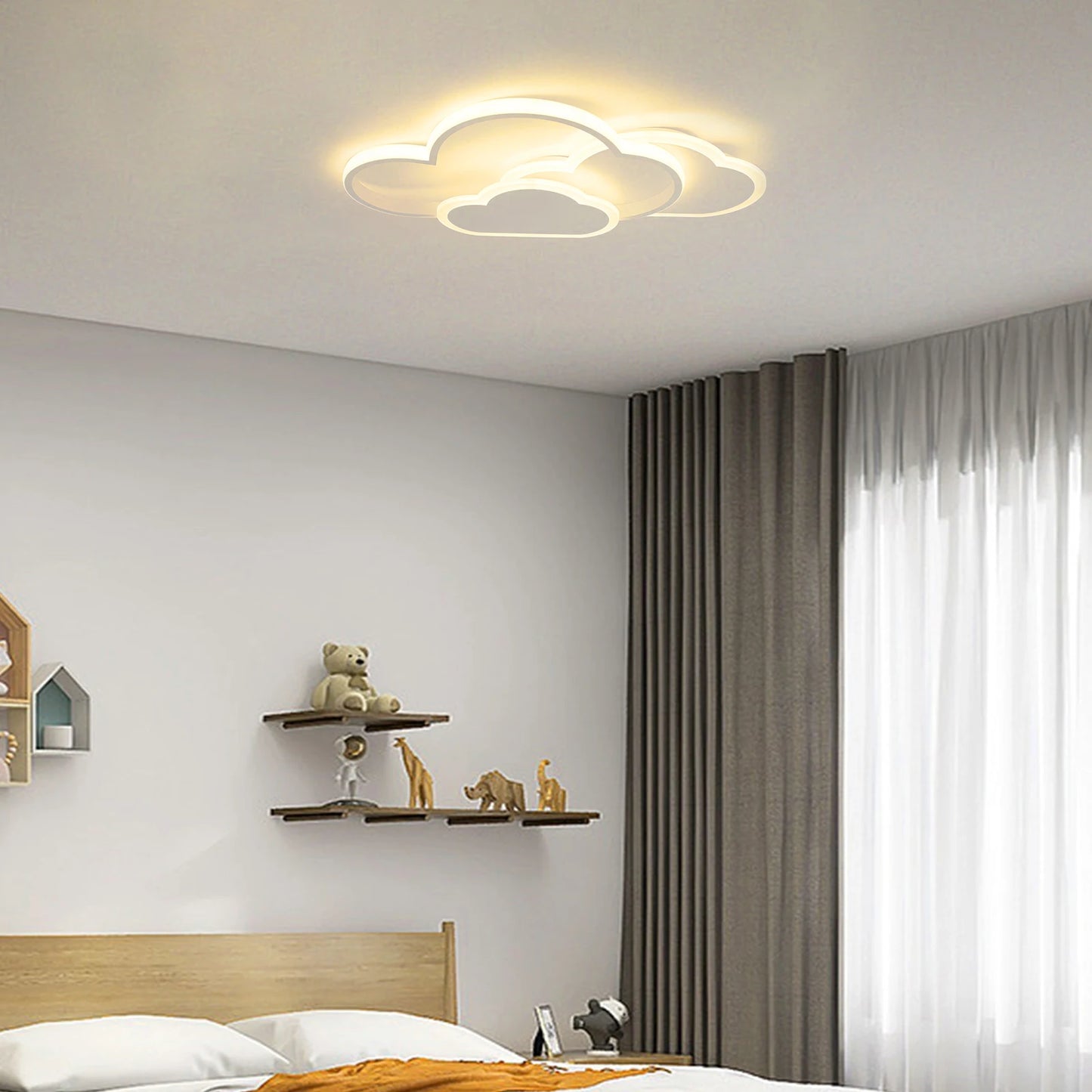 Cloud LED Ceiling Lamp 22" Modern Minimalist Lighting 52cm for Living Room Children's Room Bedroom