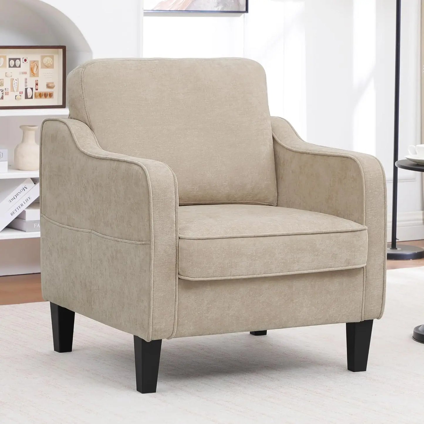 MOYU Accent Chair Living Room Modern Upholstered Armchair