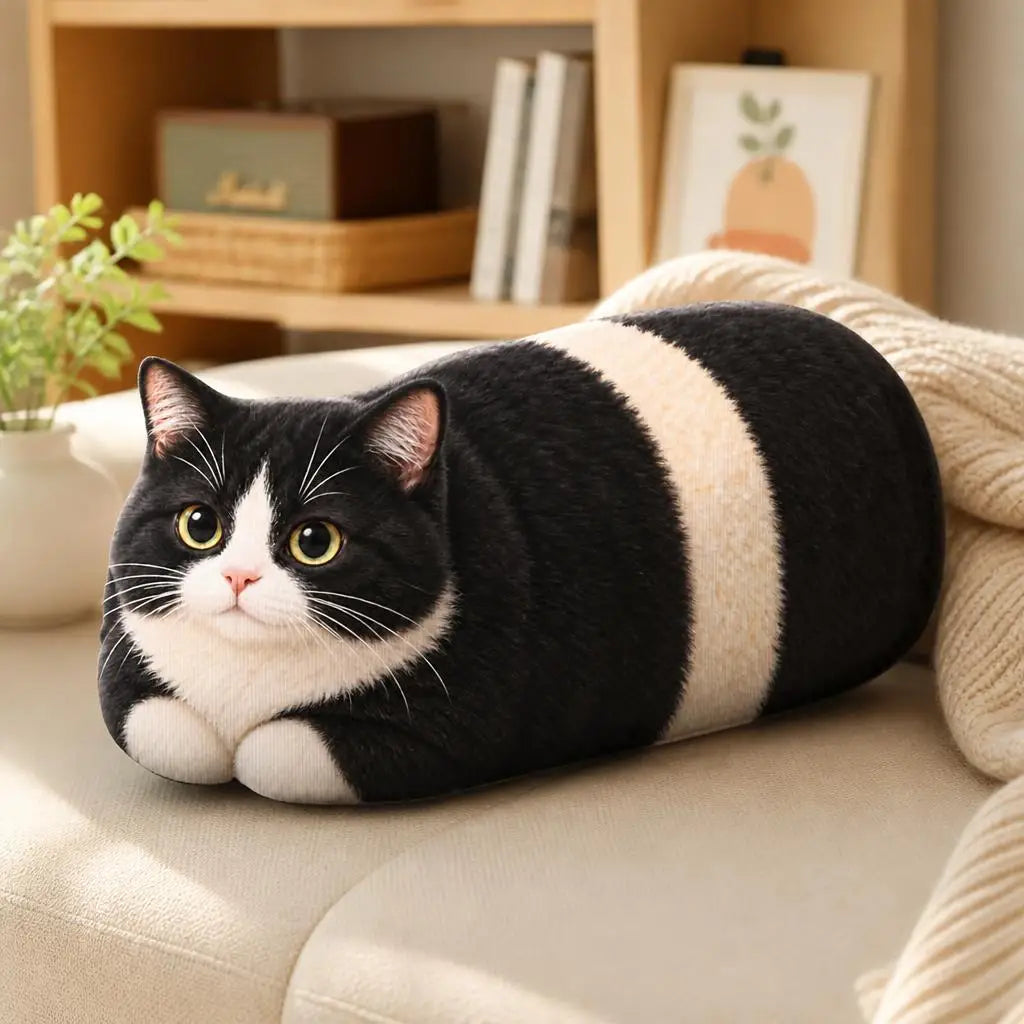 Cat Loaf Plush Pillow Cushion for Sofa and Cat Lovers