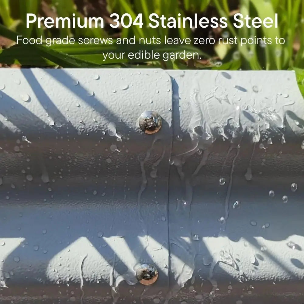 Ticify Galvanized Raised Garden Bed for Outdoor Plants and Herbs