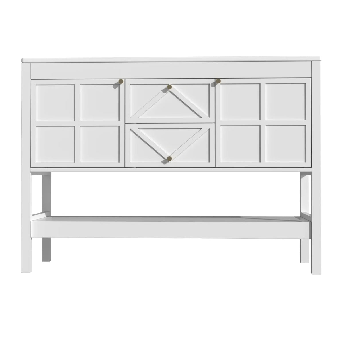 EVOKEDEN Freestanding Farmhouse Bathroom Vanity With Double Sink
