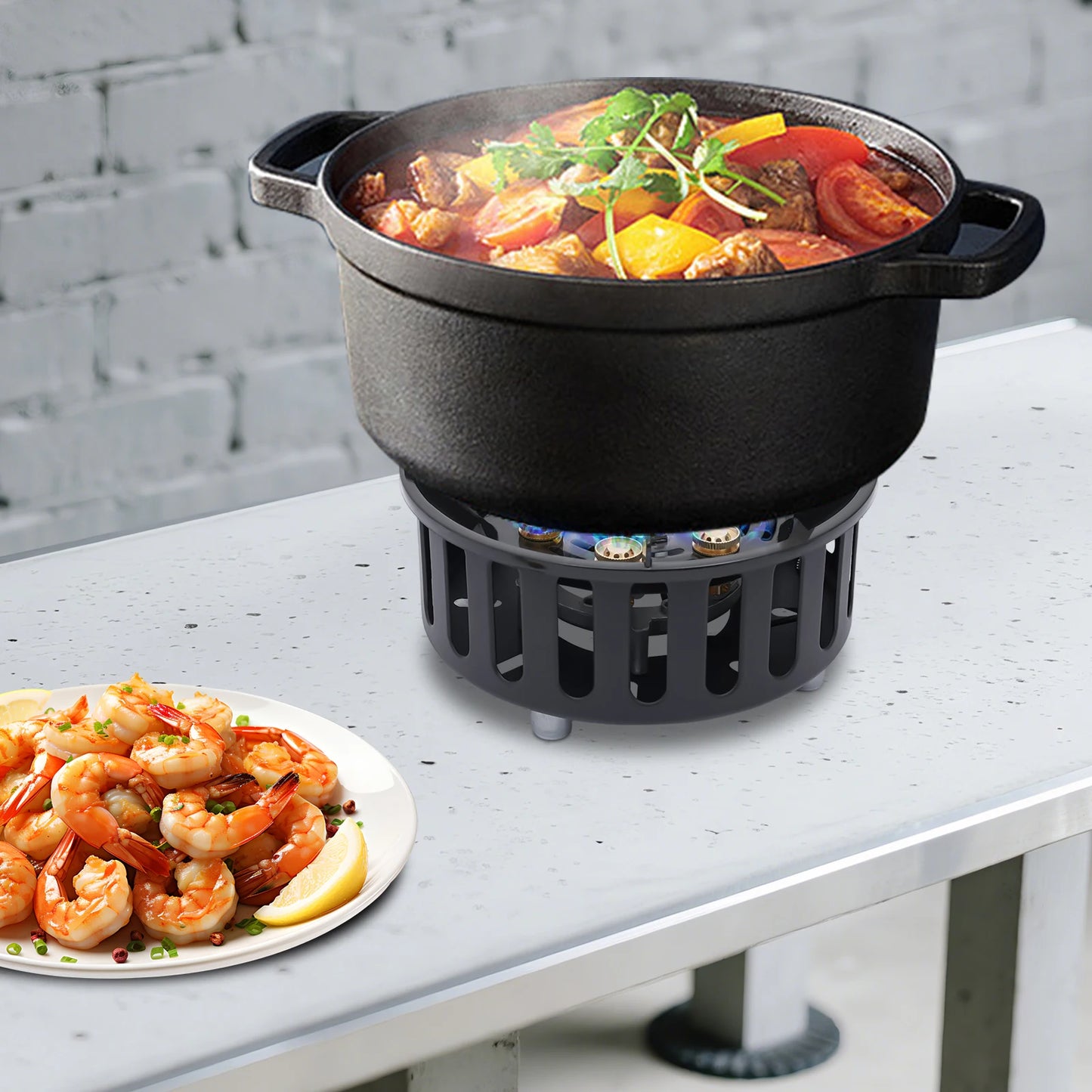 21000W Portable Butane Camping Stove With Adapters
