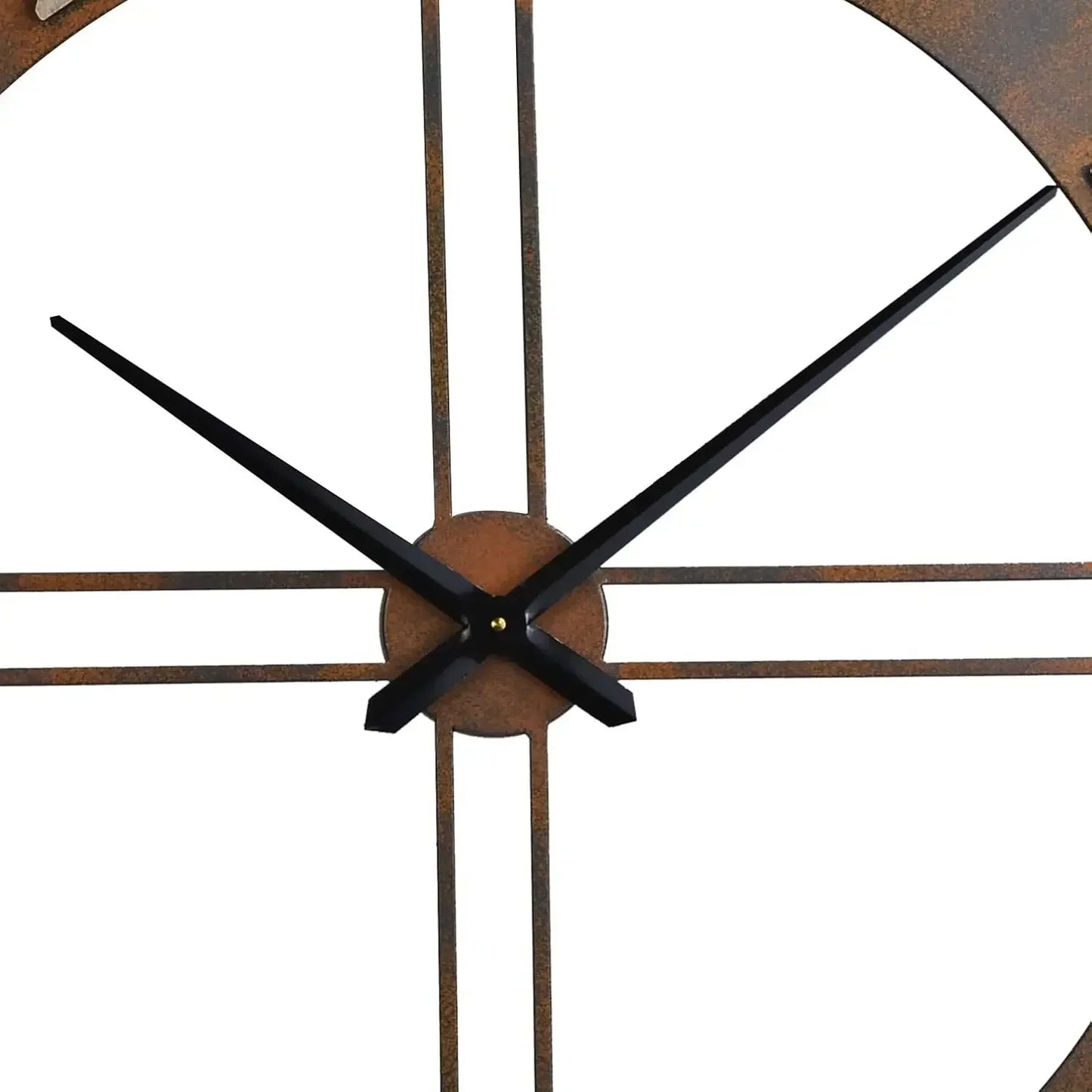 Rusty Metal Wall Clock With Arabic Numerals Decorative