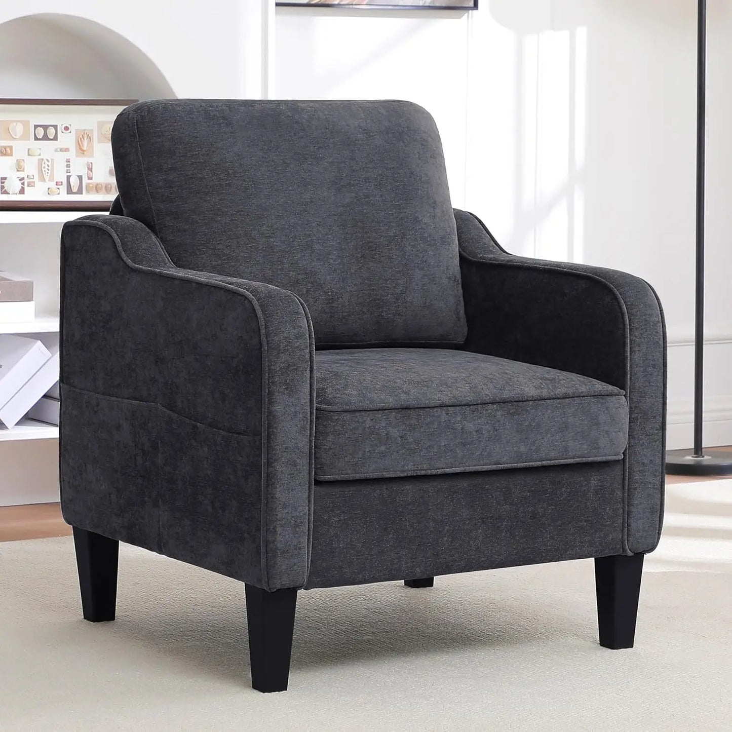 MOYU Accent Chair Living Room Modern Upholstered Armchair