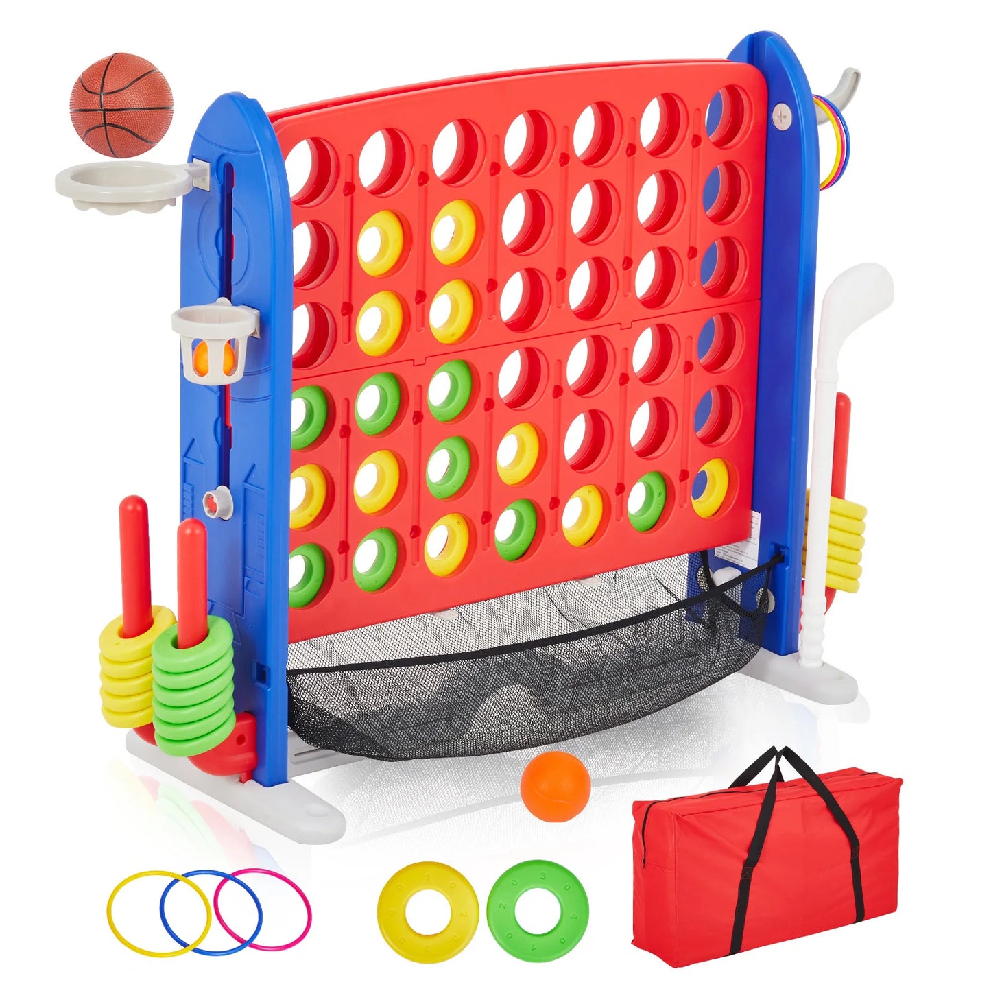 4-in-1 Giant Connect Game Set For Outdoor Family Fun