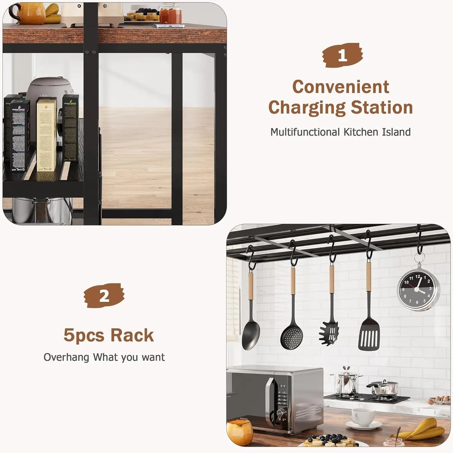 Studyset Kitchen Island With Storage And Seating For Dining