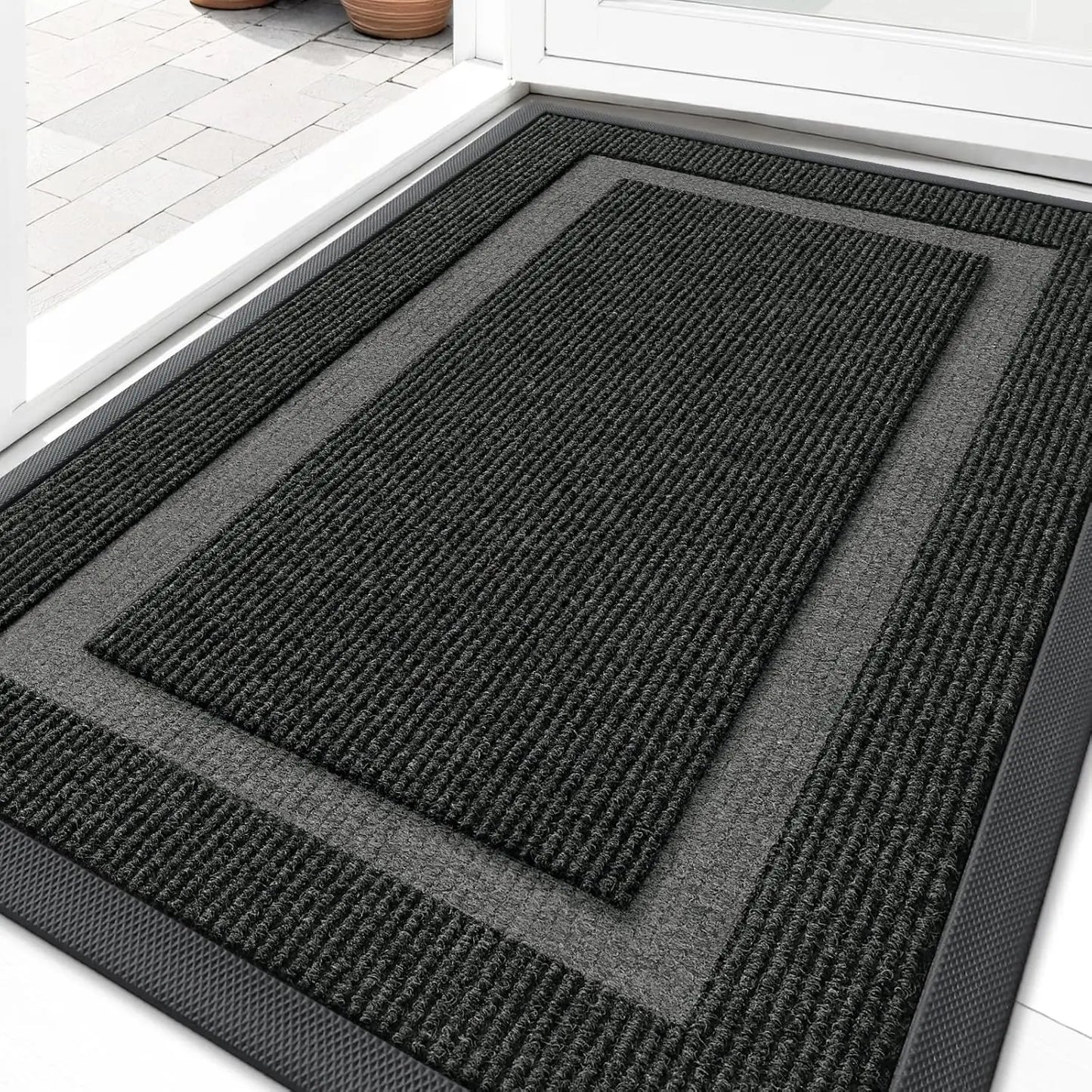 OLANLY Front Door Mat Indoor Outdoor Waterproof All-Season