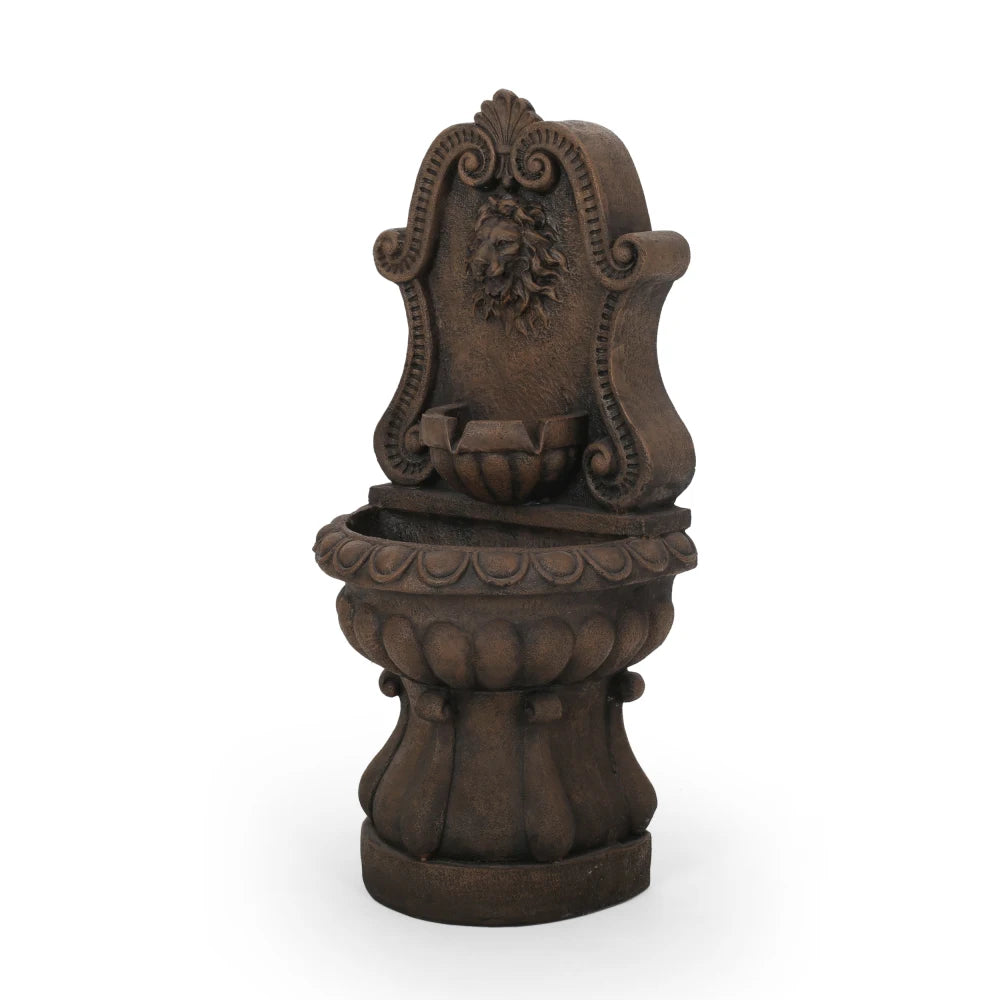 Olivia Outdoor Fountain With Light, Weather Resistant Roman-Style