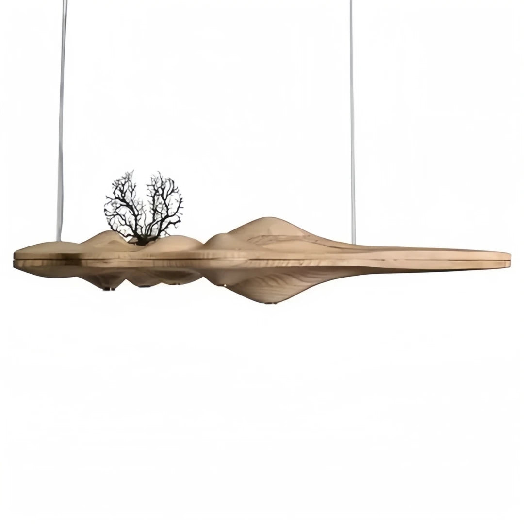 Artpad Solid Wood LED Pendant Light for Dining and Kitchen