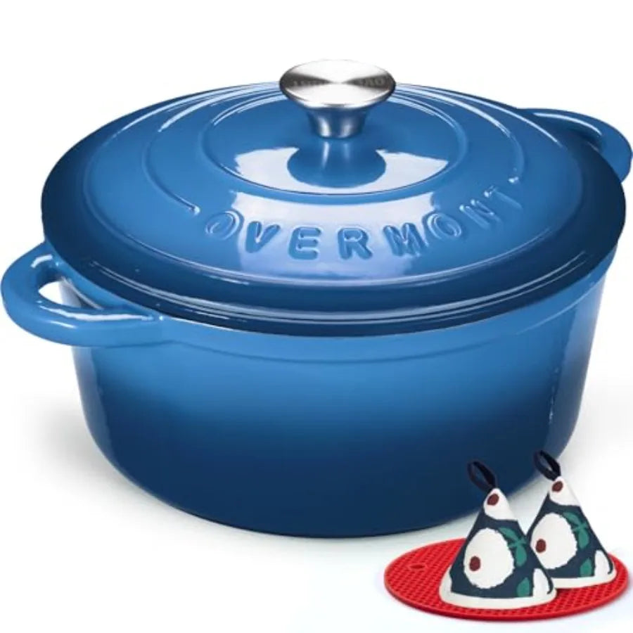 Enameled Cast Iron Dutch Oven Lid Includes Cookbook And Potholders