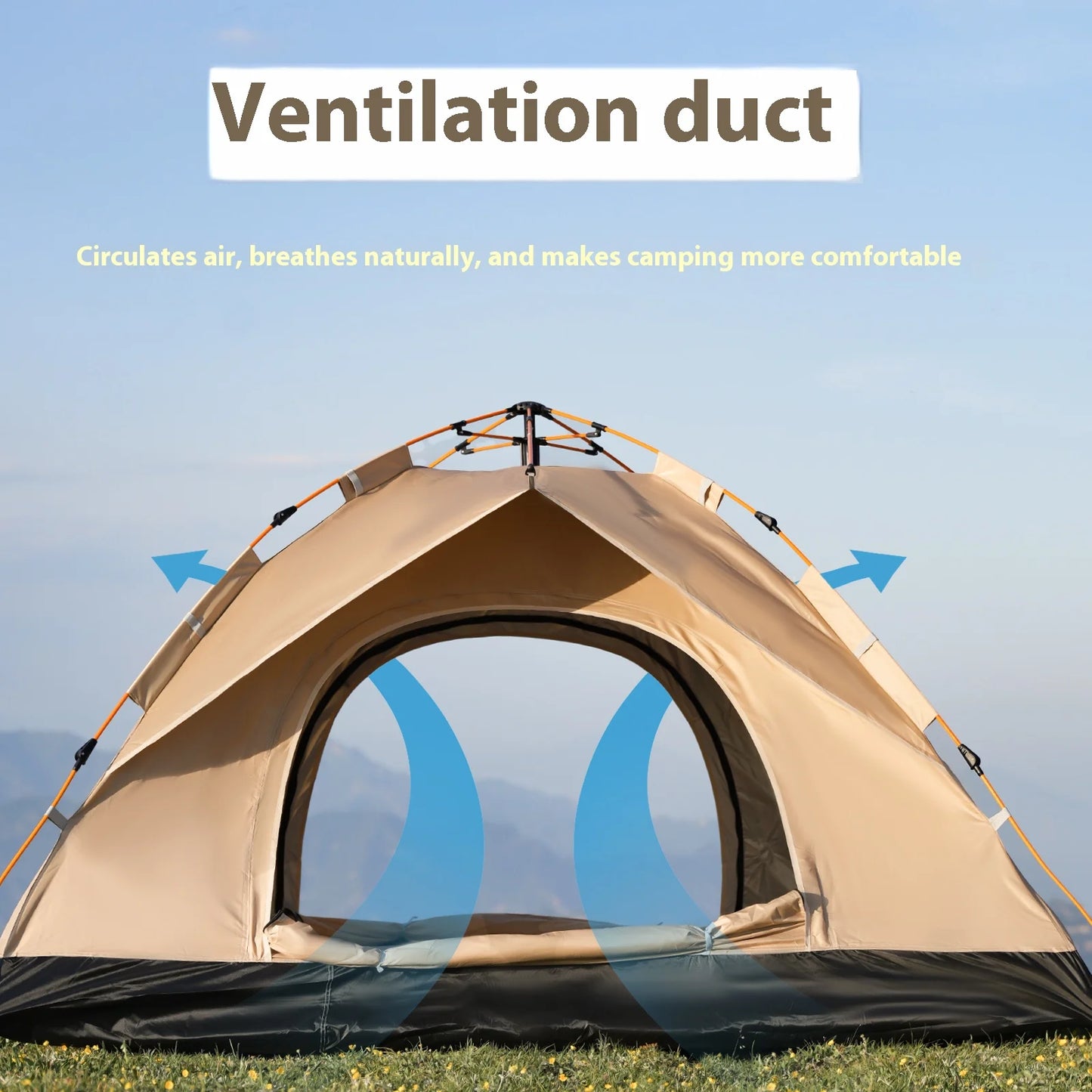 Pakicetus Instant Golden Tent Sun Rain Shelter Beach Camping