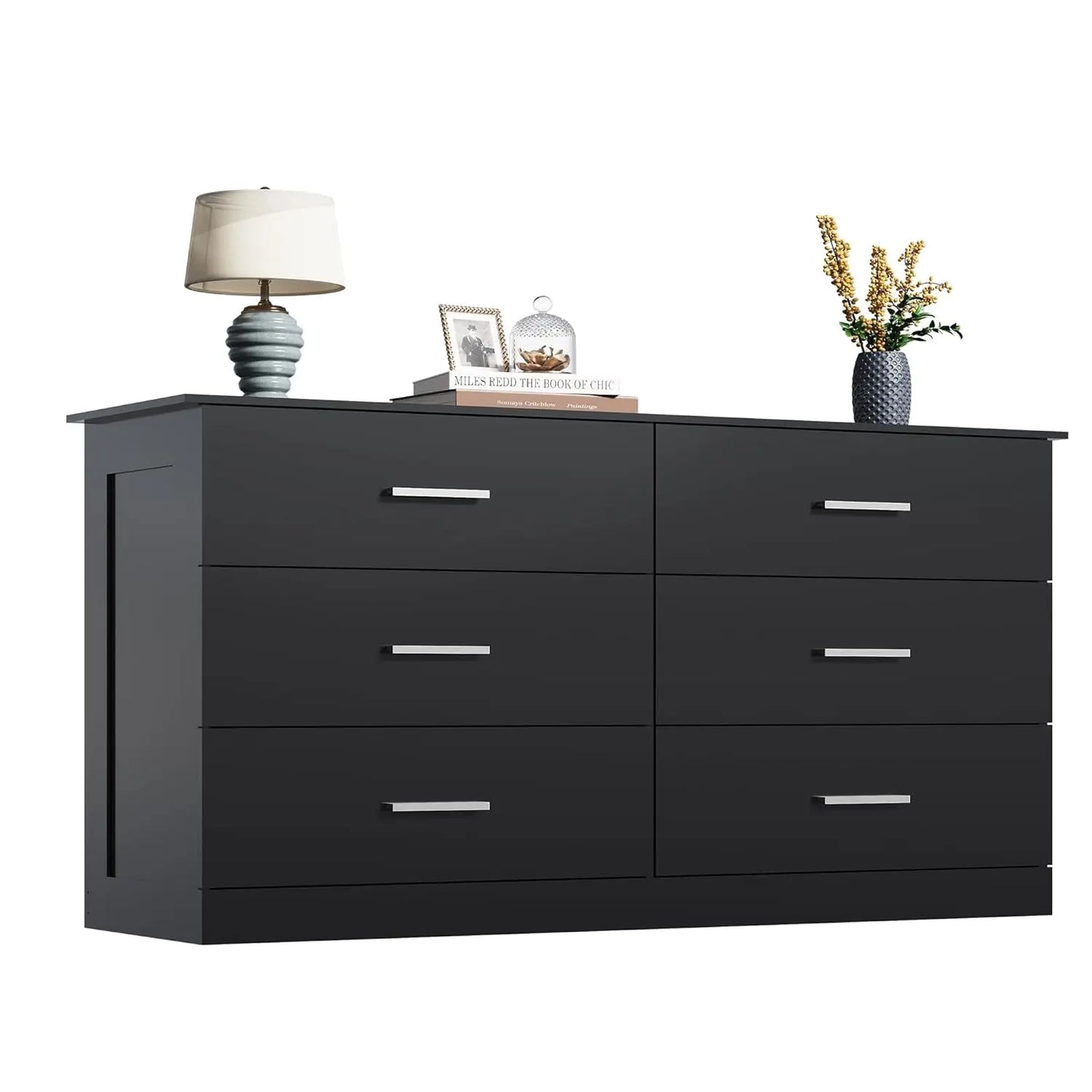Modern Wood Dresser With Six Drawers