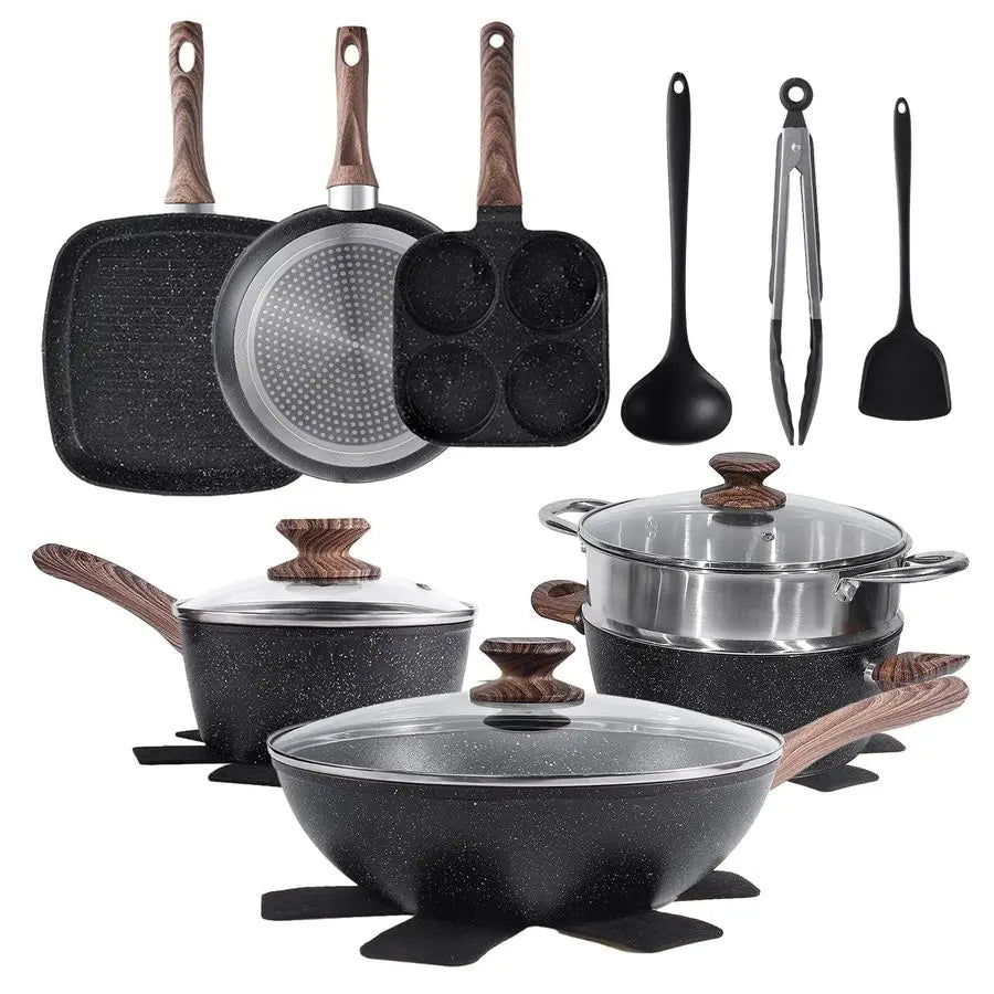 Nonstick Pots And Pans Set Induction Compatible Stay Cool Handles