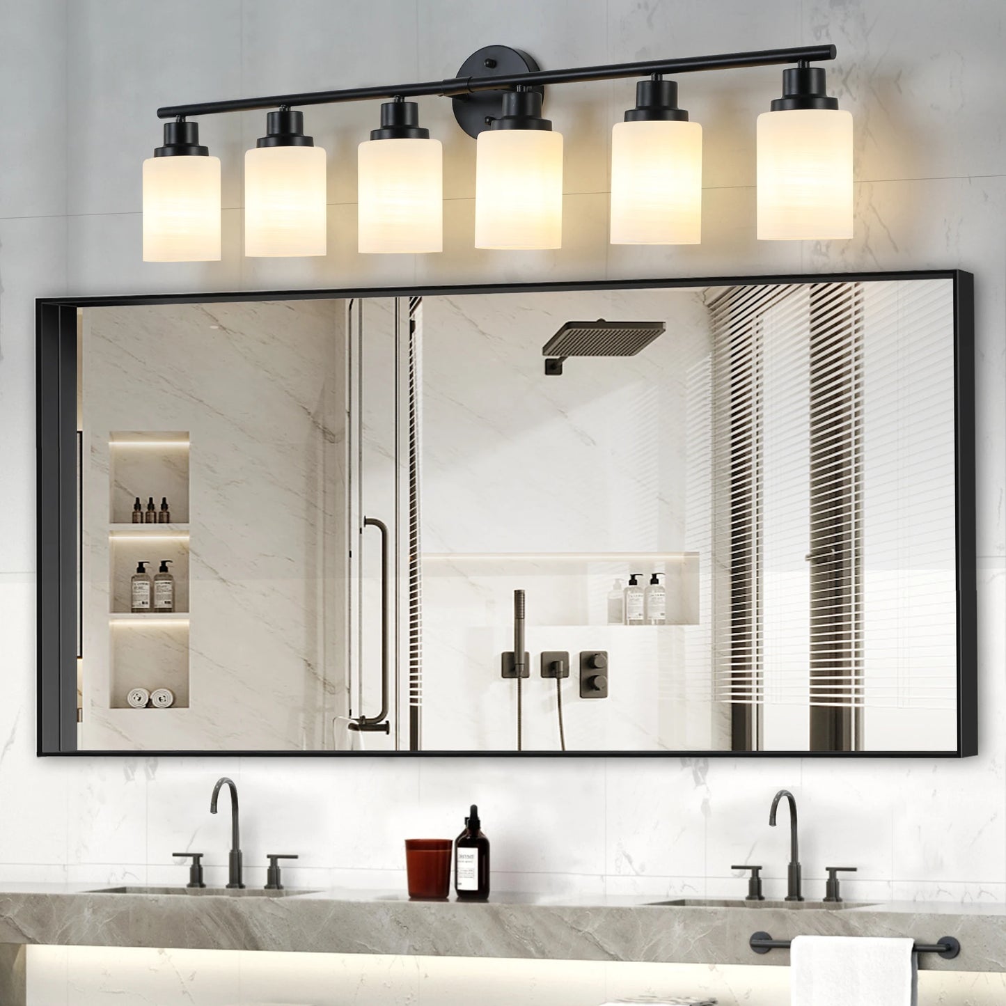 Modern Vanity Mirror Light Fixture 4/5/6 Lights Wall Mount