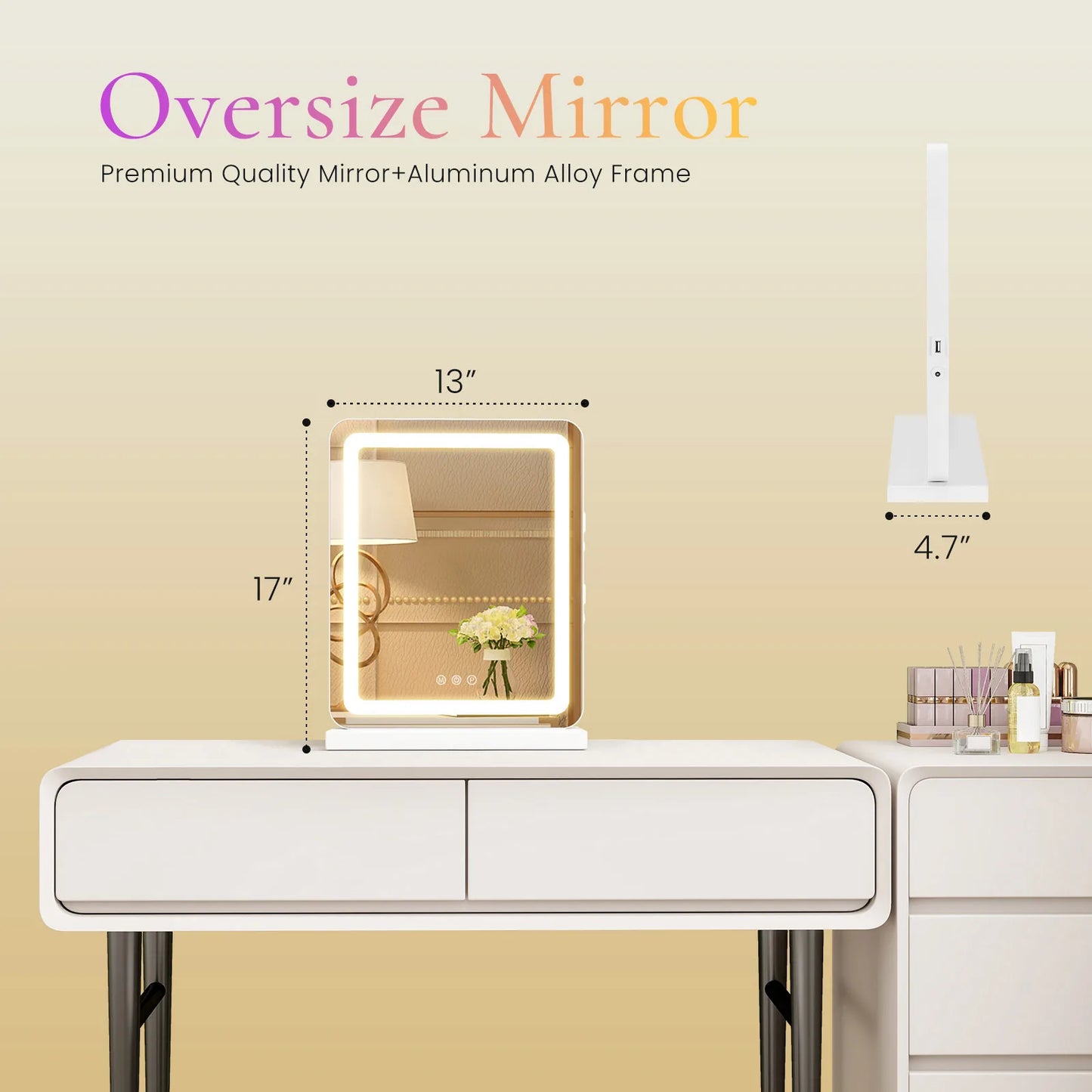 JHK LED Vanity Mirror With Lights Dimmable Memory Function