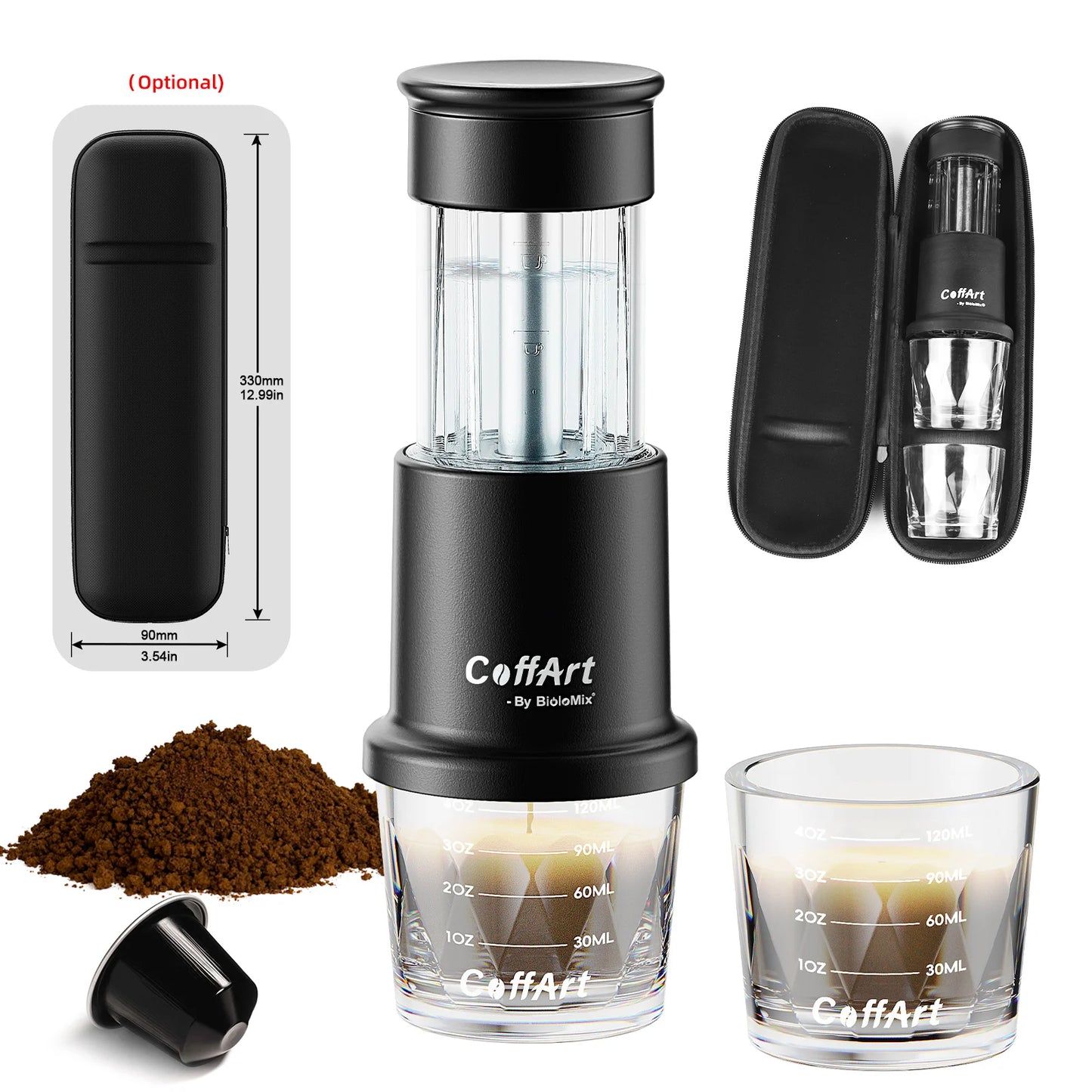 Biolomix 2 In 1 Manual Espresso Coffee Maker NS Capsules