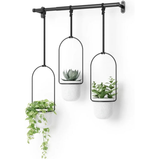 Three Piece Hanging Window Planter Set For Indoor Herb Garden