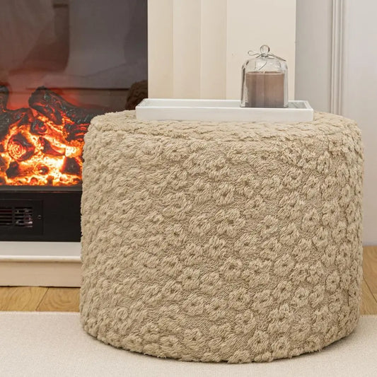 XMSJ Foot Rest Round Boho Floor Pouf Ottoman Bean Bag