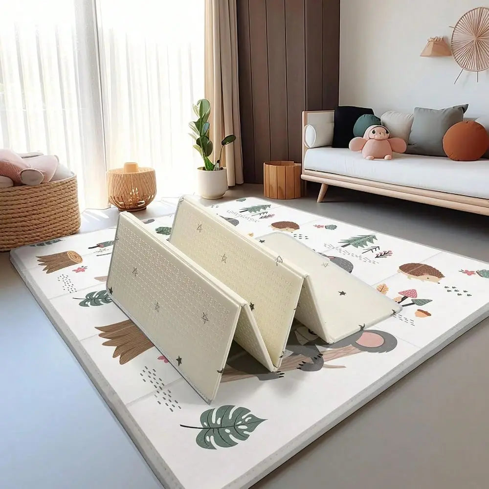 Reversible Foldable Foam Play Mat For Kids And Toddlers With Anti Slip