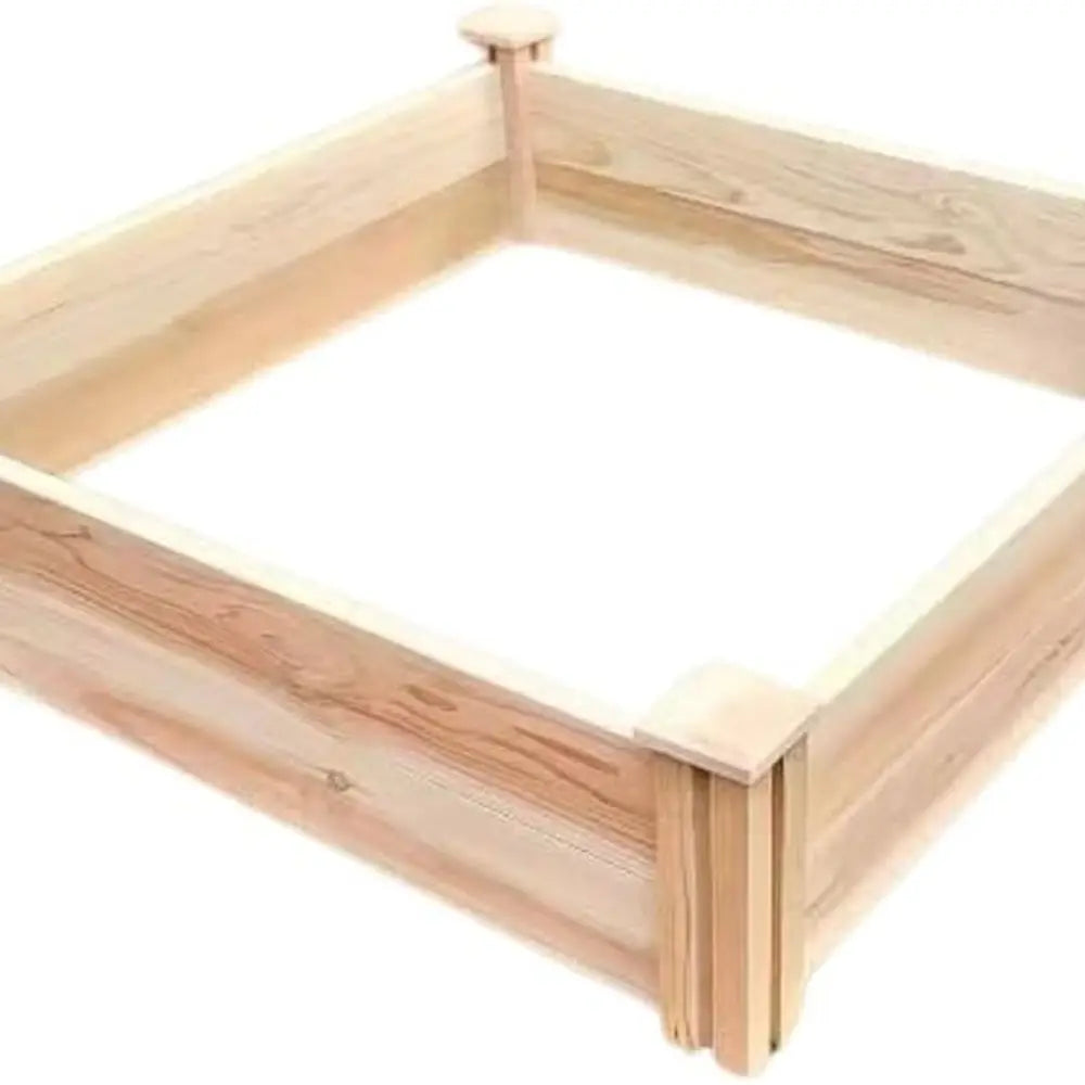 Elevated Cedar Garden Box With Drainage Durable Construction