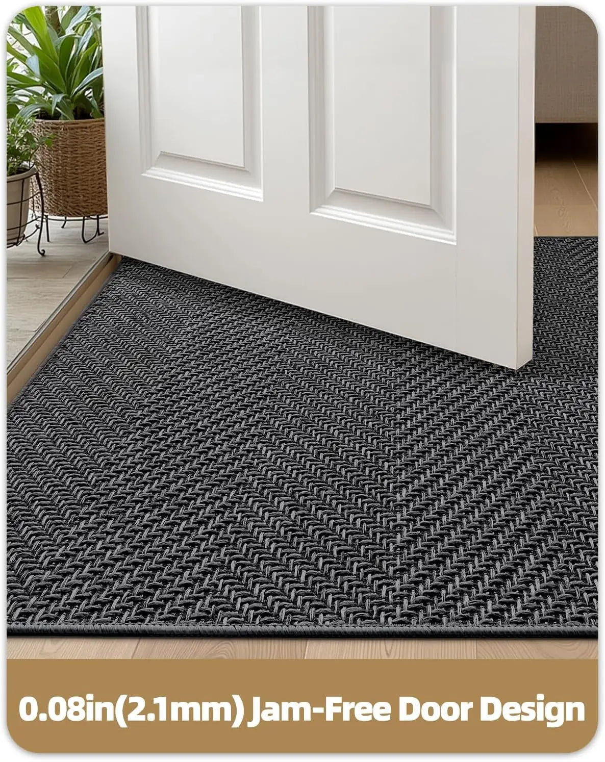 Ultra Thin Indoor Door Mat Non Slip Absorbent Entryway Mat