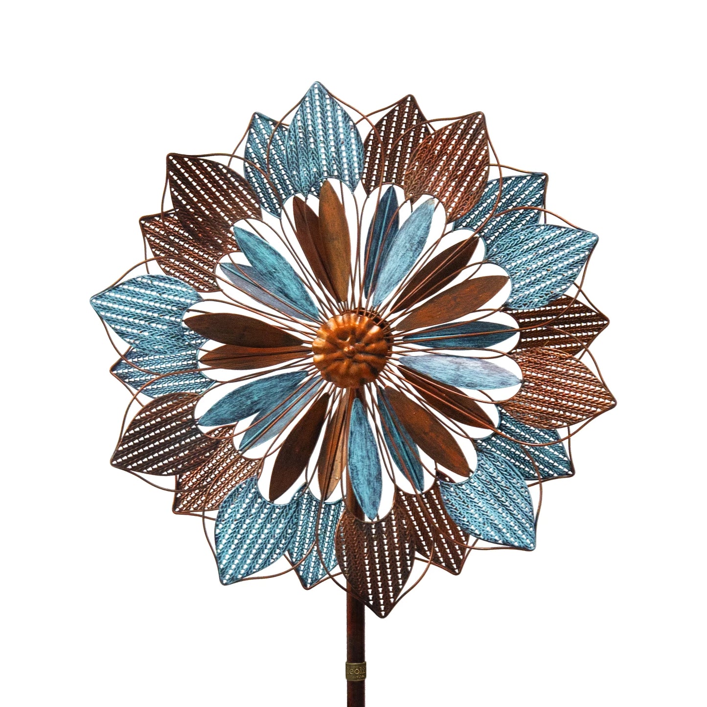 Wind Spinners Outdoor Metal Kinetic Garden Sculptures With Welcome Flags