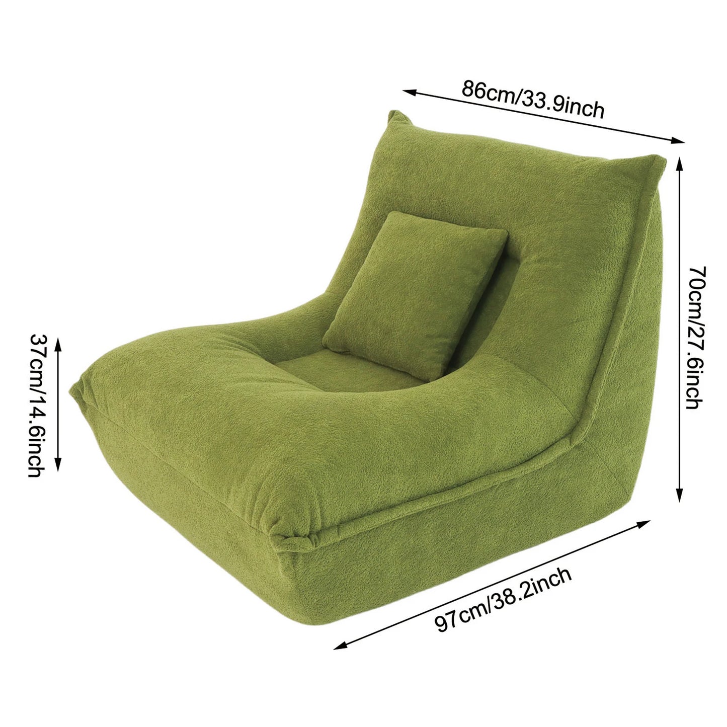 Lounge Chair With Pillow Velvet Sofa For Living Room
