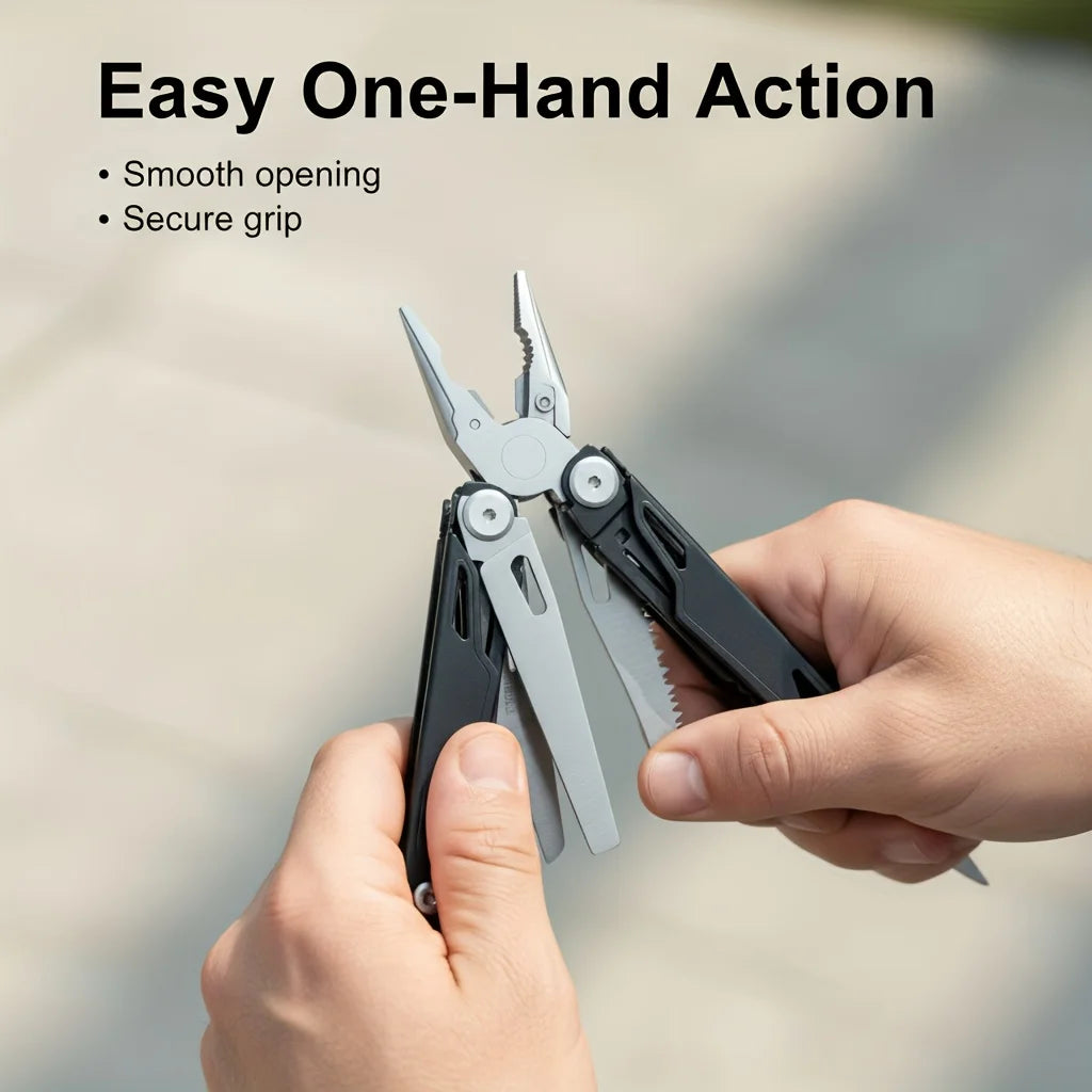 27-In-1 Multitool Pliers Stainless Steel Survival Tool Outdoor Use