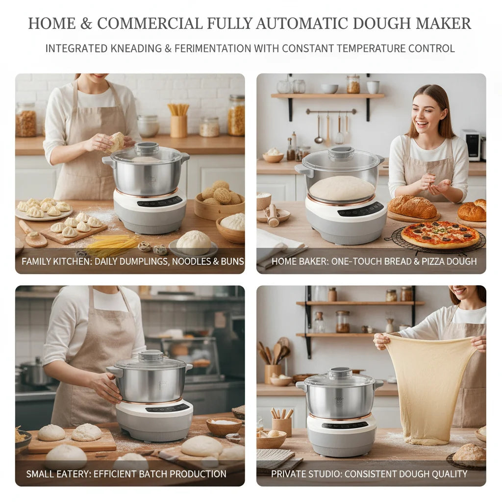 Electric Dough Maker With Ferment Function Stainless Steel 200W Mixer