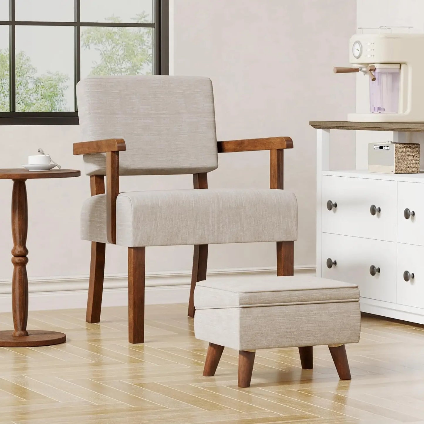 Accent Chair Set Of 2 With Table Living Room Chairs
