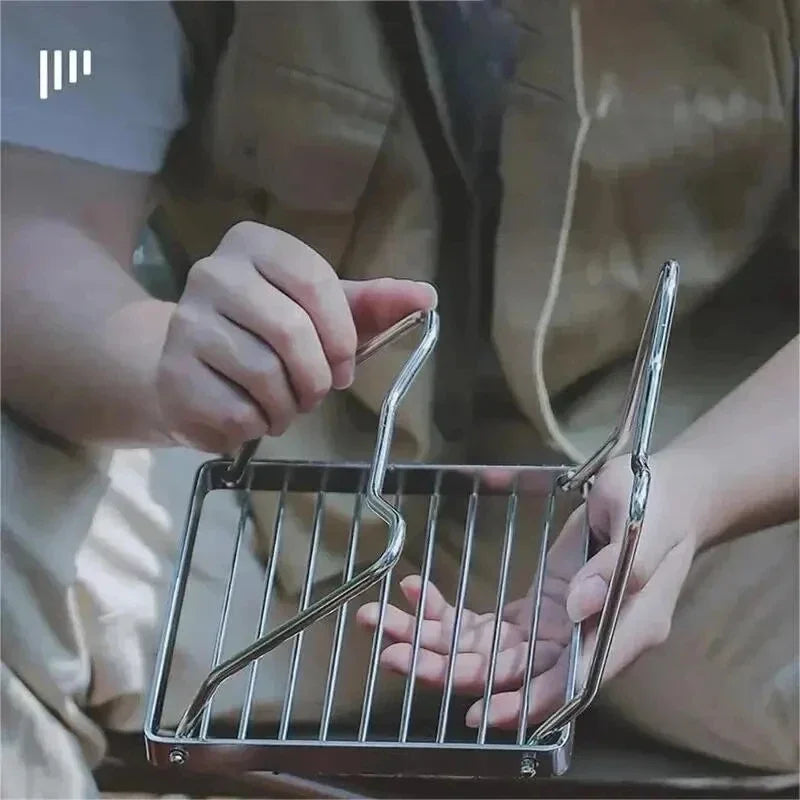 Outdoor Stainless Steel Stove Holder Camping Folding Rack