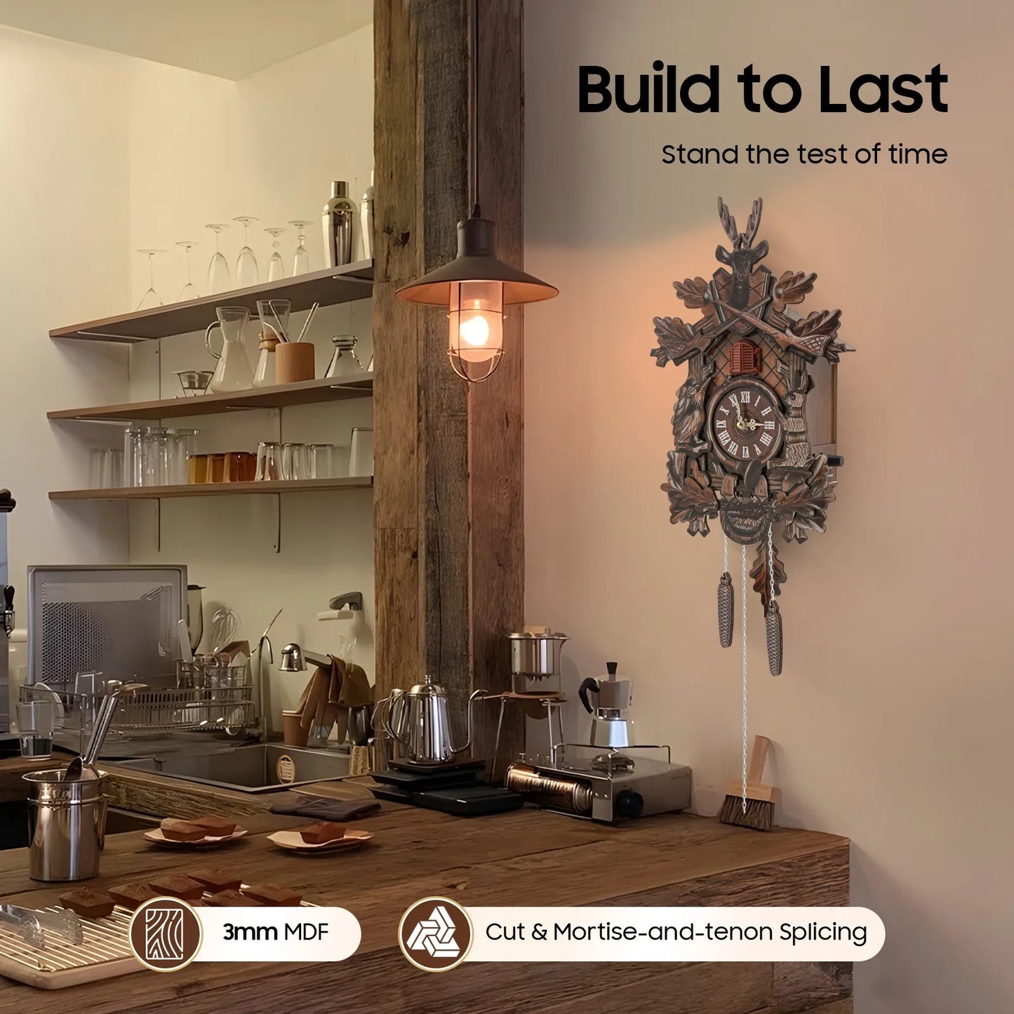 Forest Theme Cuckoo Clock With Adjustable Volume Wall Clock