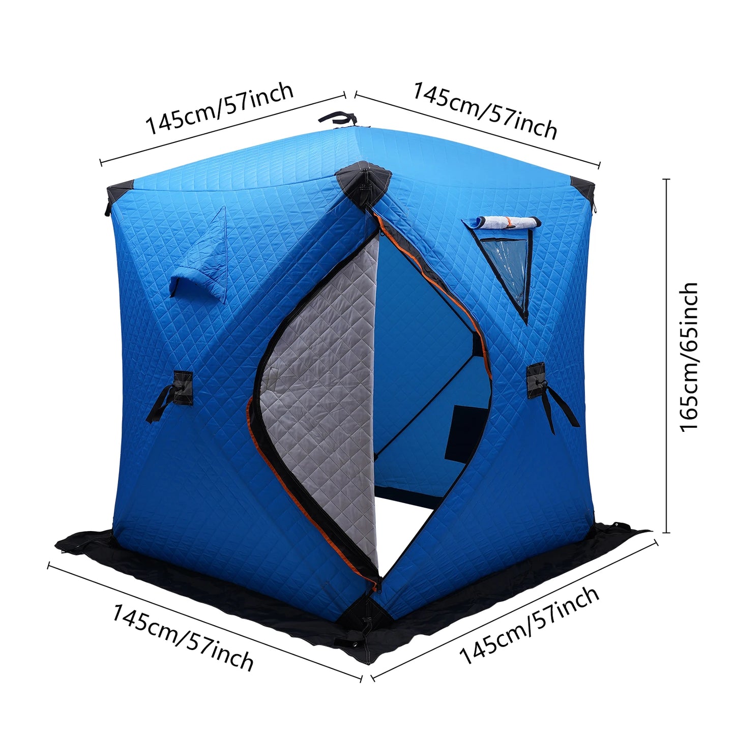 Ice Fishing Insulated Portable Tent Shelter With Built In Storage