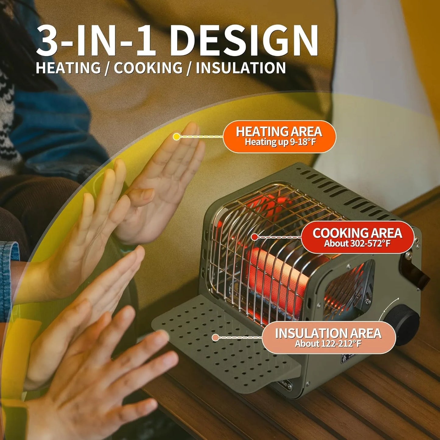 Naturehike Camp Heater Portable Space Heater for Indoor & Outdoor Use Camping Mini Cassette Heating Stove