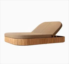 All Weather Premium Wooden Teak Sofa Set Clean Style Durable Outdoor Furniture Villa Private Garden Hotel Courtyard Patio Lounge