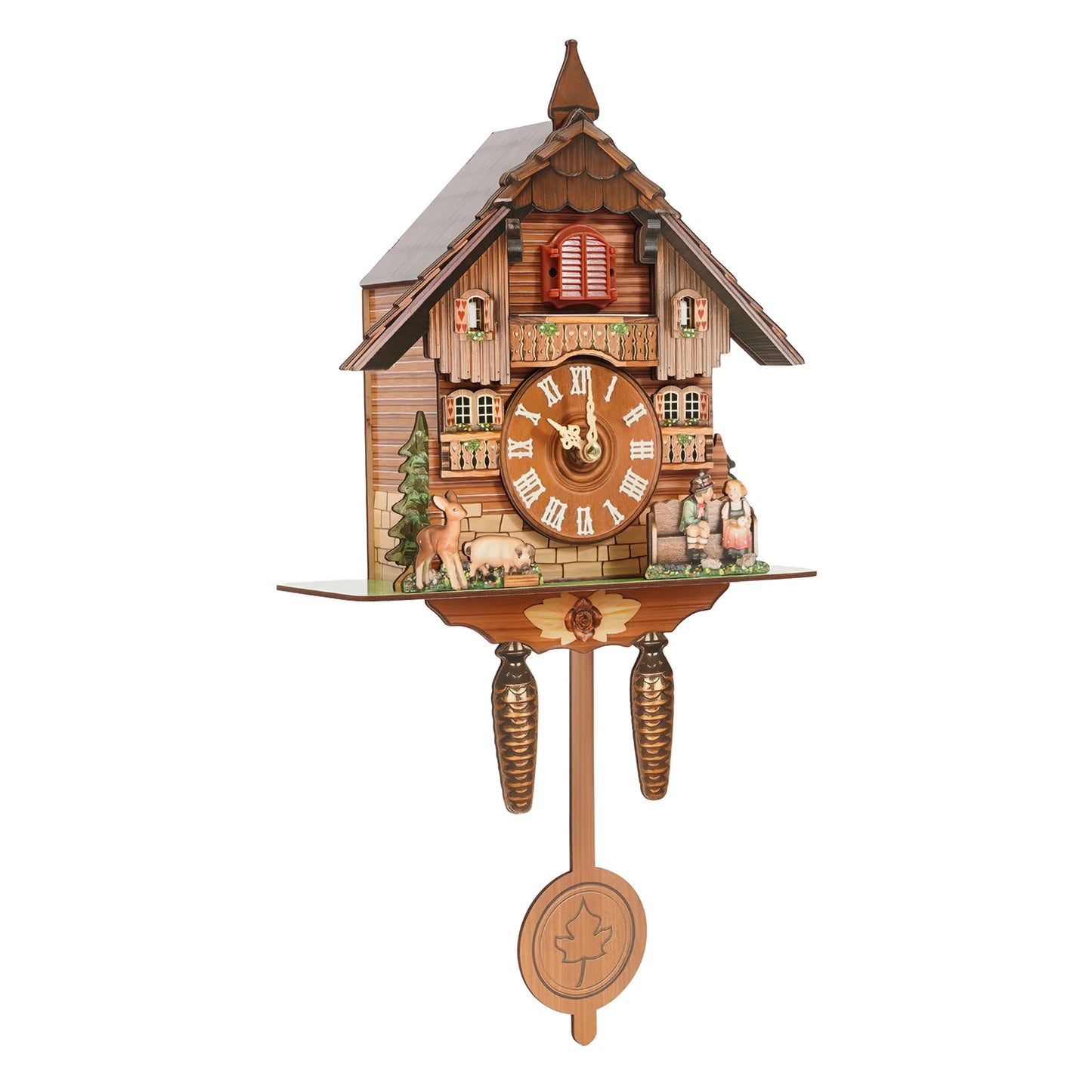 Vintage Cuckoo Wall Clock With Bird Chime Nordic Decor