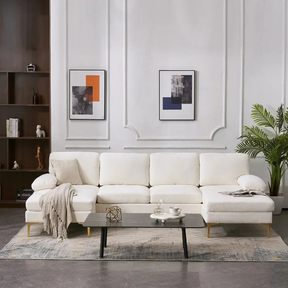 U Shaped 4 Seat Indoor Modular Sofa for Living Room