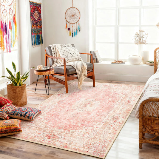 Retro Persian Kilim Floral Carpet For Living Room And Bedroom Decor