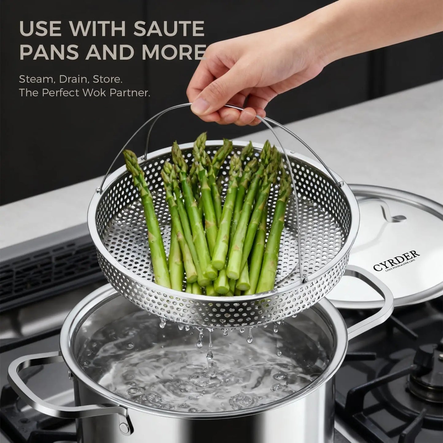 Nonstick 14 Piece Hybrid Hex Stainless Steel Cookware Set