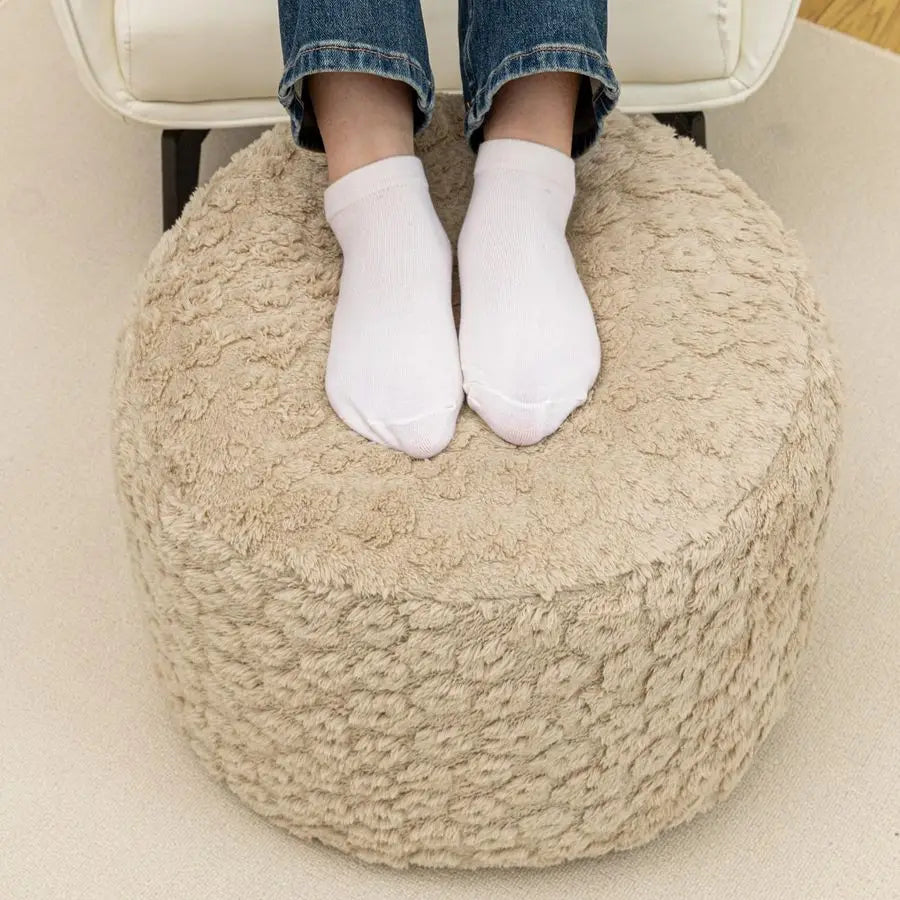 XMSJ Foot Rest Round Boho Floor Pouf Ottoman Bean Bag