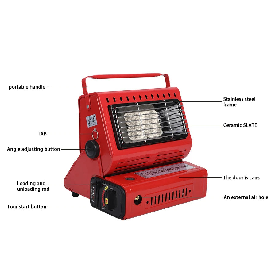 Camping Emergency Butane Heater With Double Heat Source For Survival