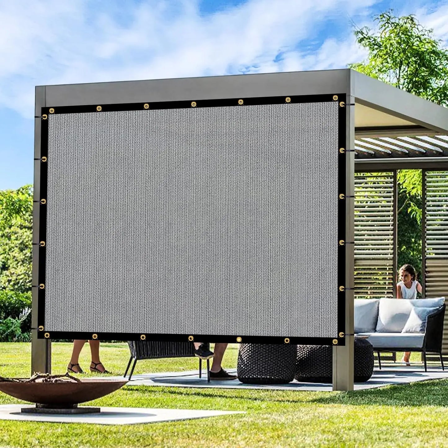Outdoor Pergola Sun Shade Cloth HDPE UV Protection Canopy