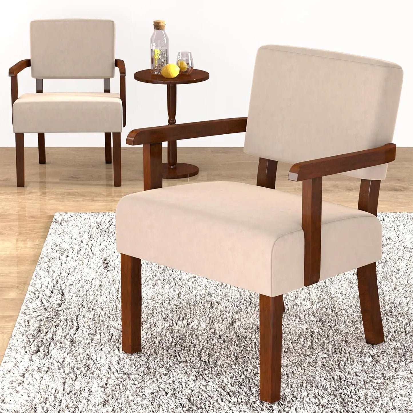 Accent Chair Set Of 2 With Table Living Room Chairs
