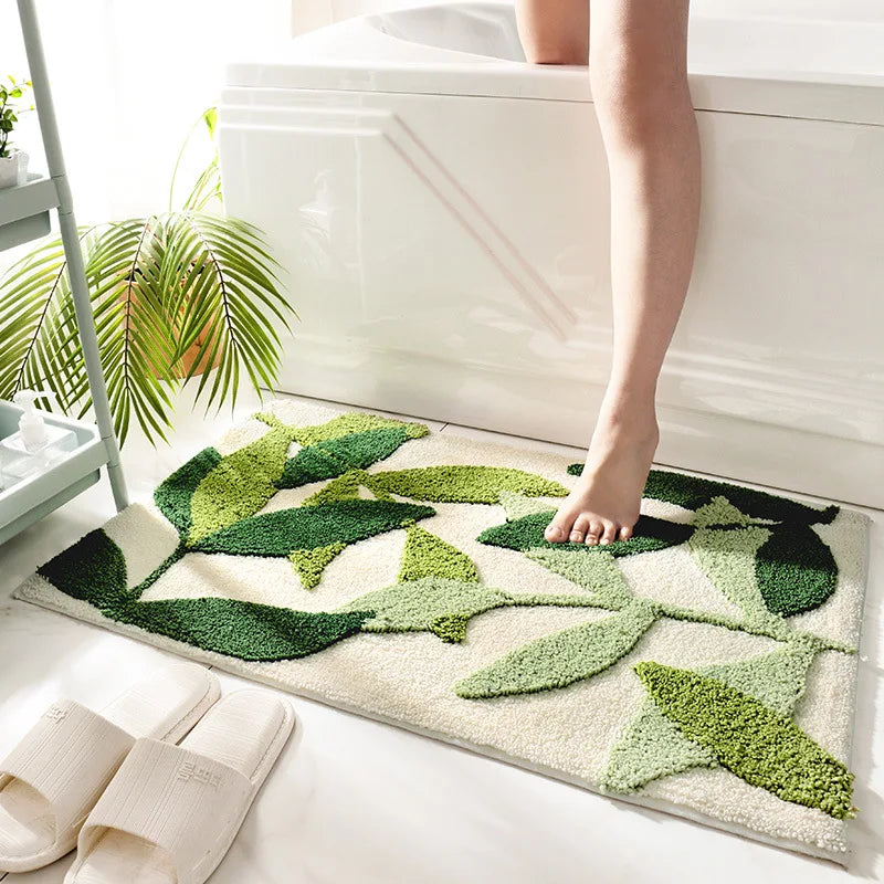 Soft Microfiber Bathroom Bath Mat Anti Slip Water Absorbent Rug