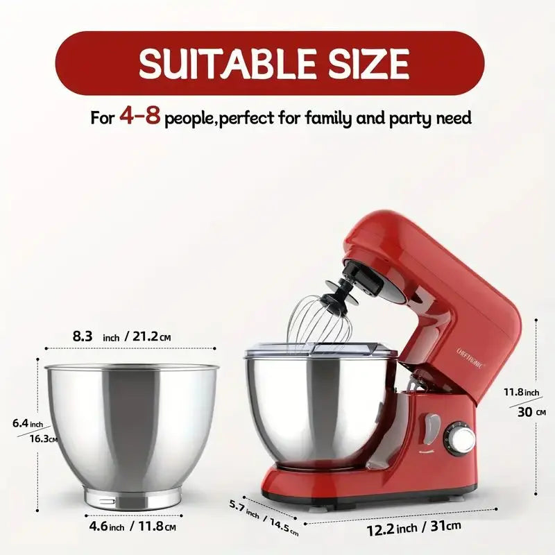 Cheftronic Electric Tilt Head Stand Mixer With Bowls