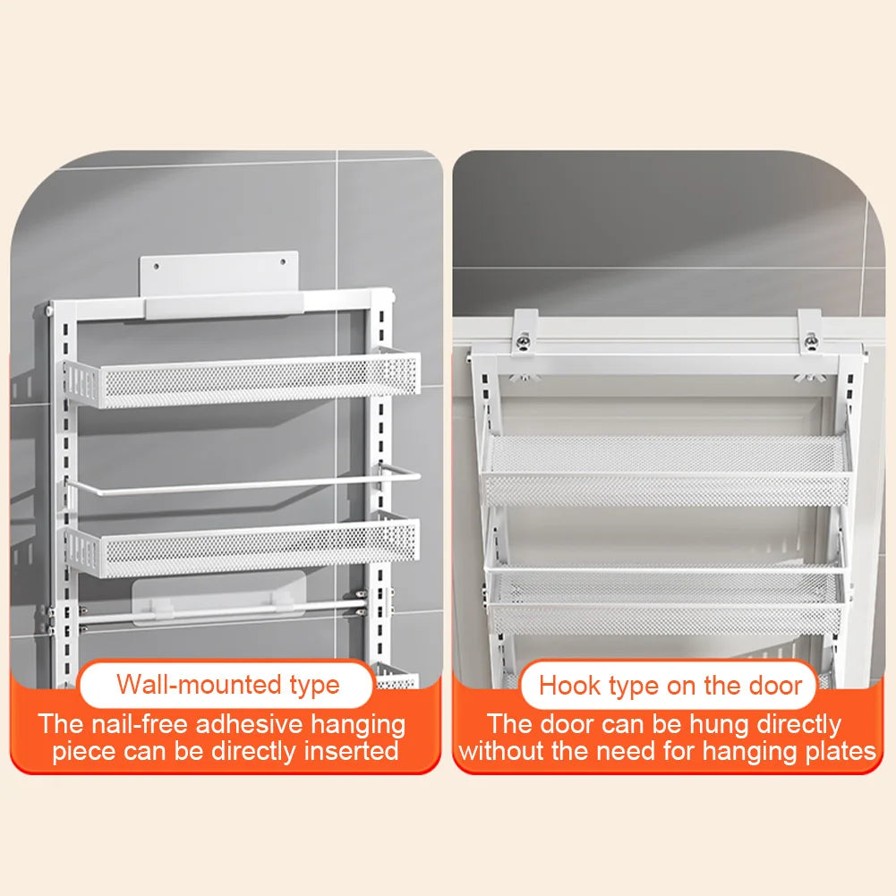 HiMISS Six-Tier Over The Door Pantry Organizer With Adjustable Baskets