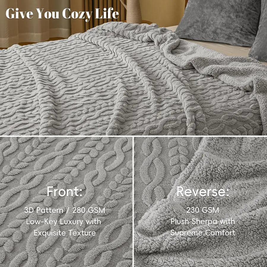 Ultra Soft Sherpa Fleece Blanket