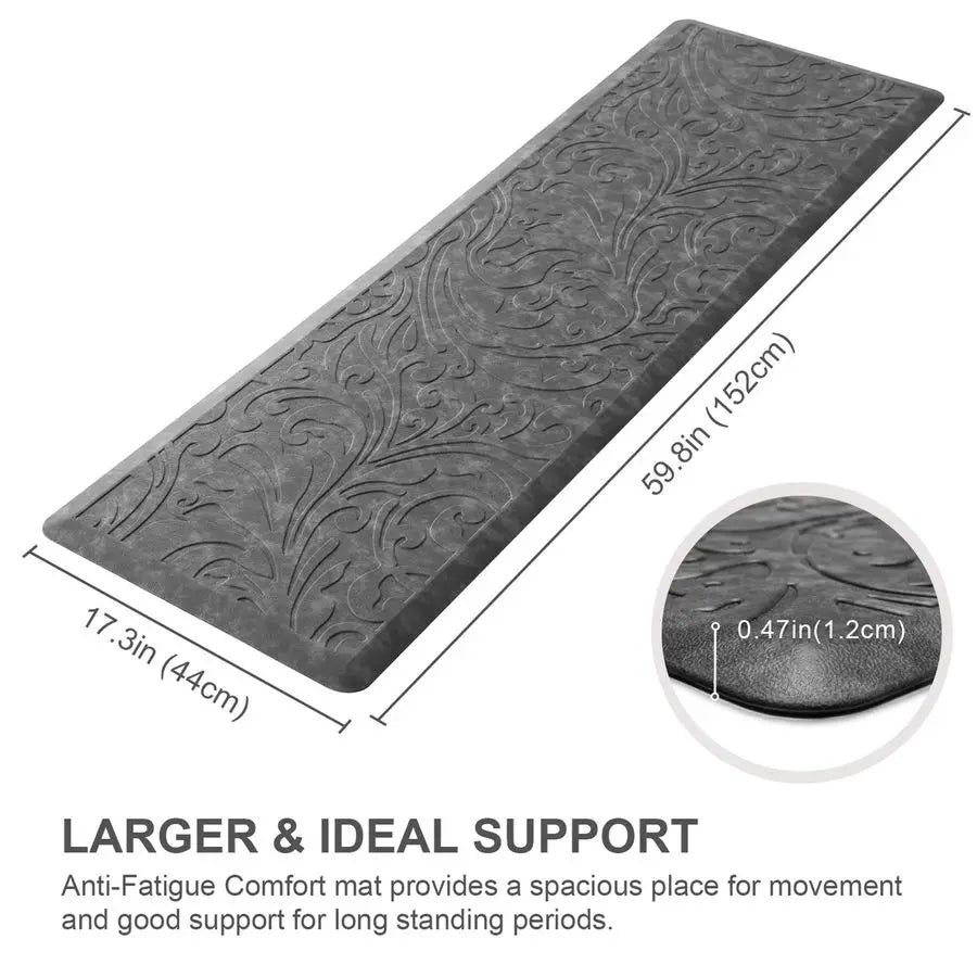 Cushioned Anti-Fatigue Kitchen Mat Waterproof Non-Slip