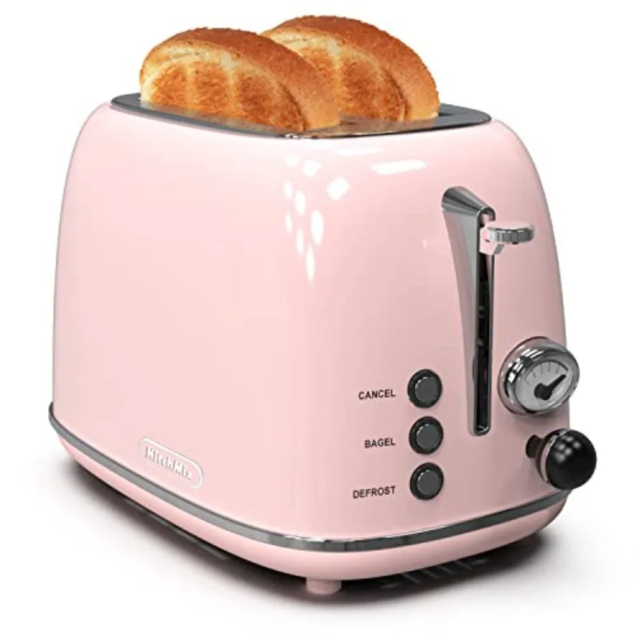 Toaster 2 Slice Stainless Steel With 6 Settings Bagel Defrost