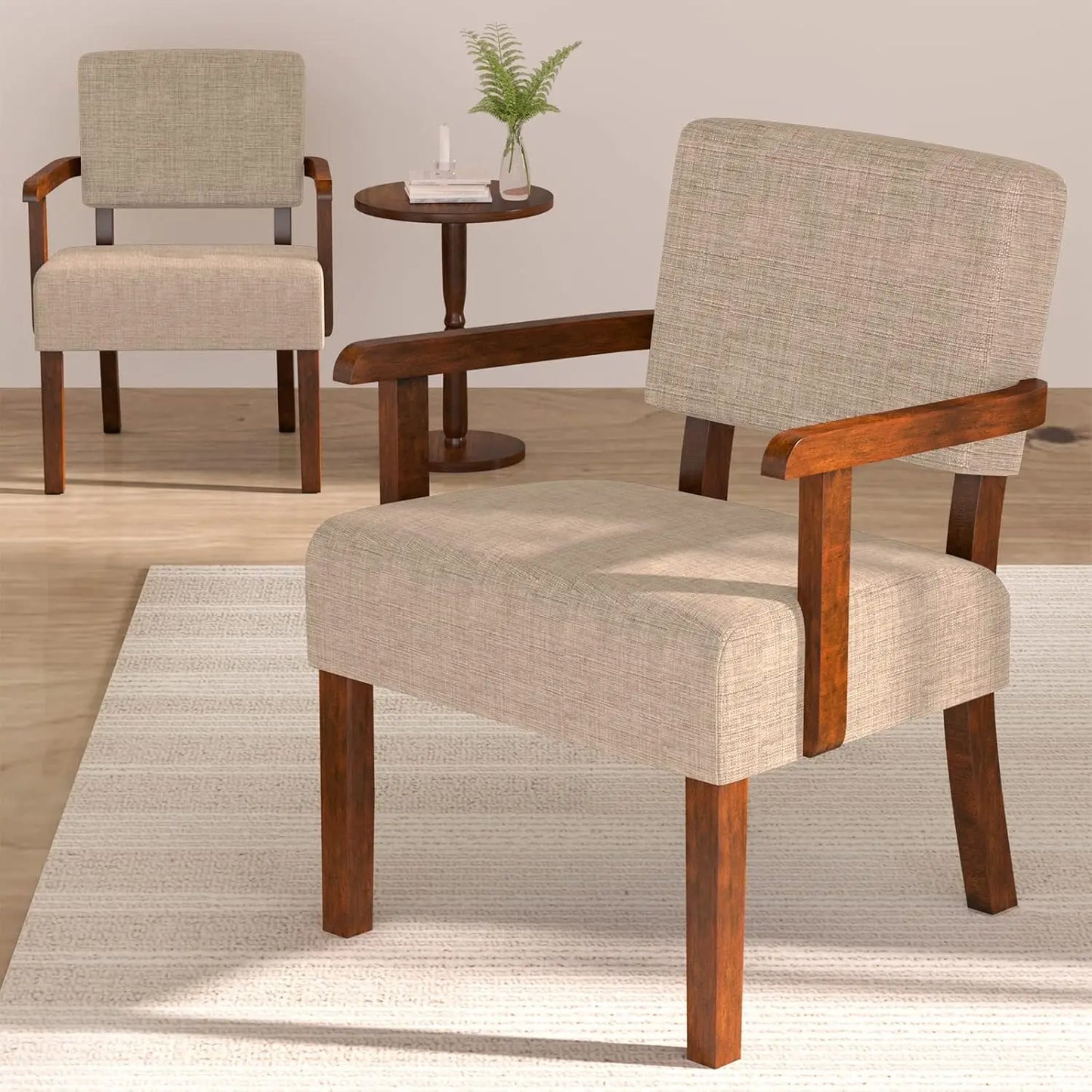 Accent Chair Set Of 2 With Table Living Room Chairs
